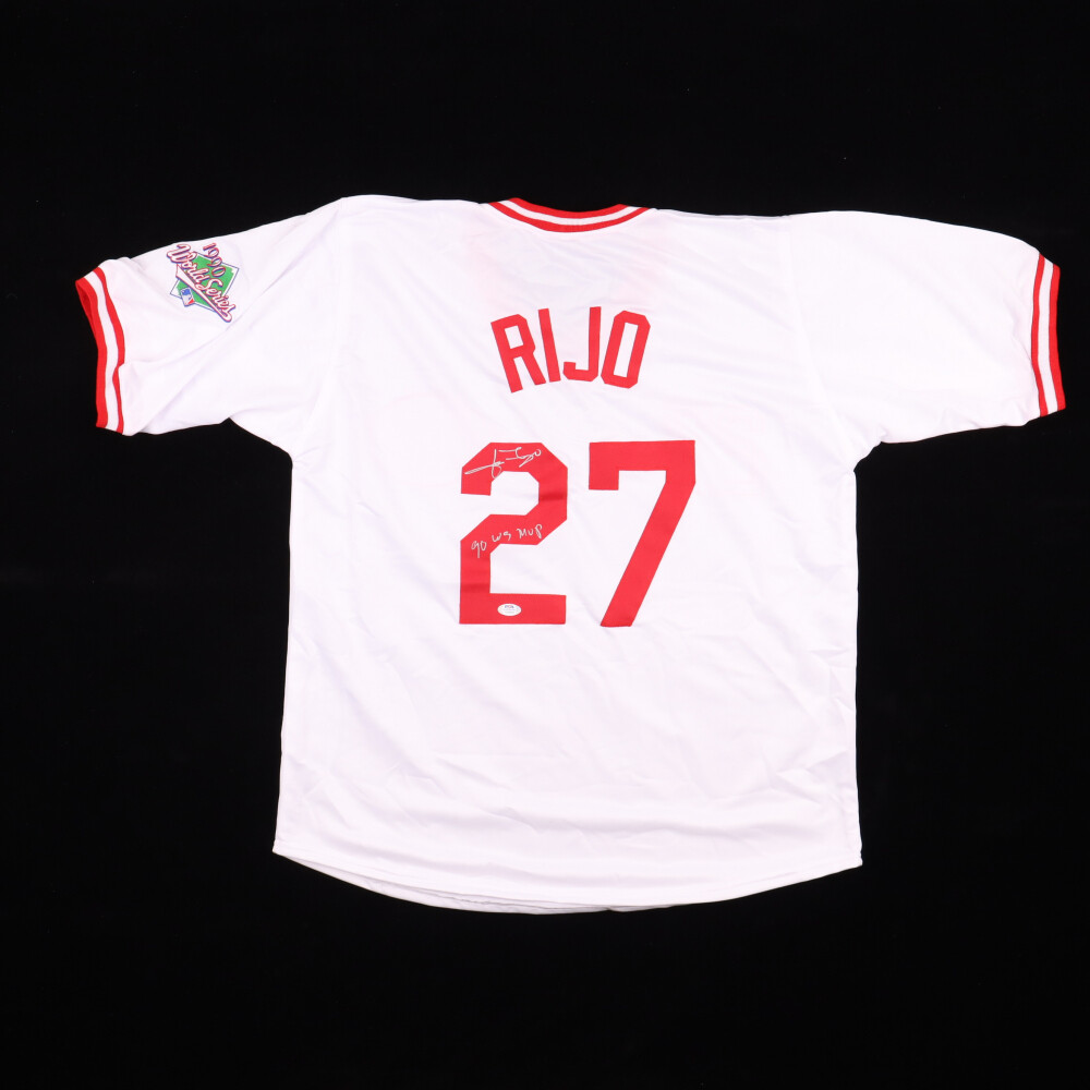 Jose Rijo Signed Cininnati Reds Jersey Inscribed "90 WS MVP"