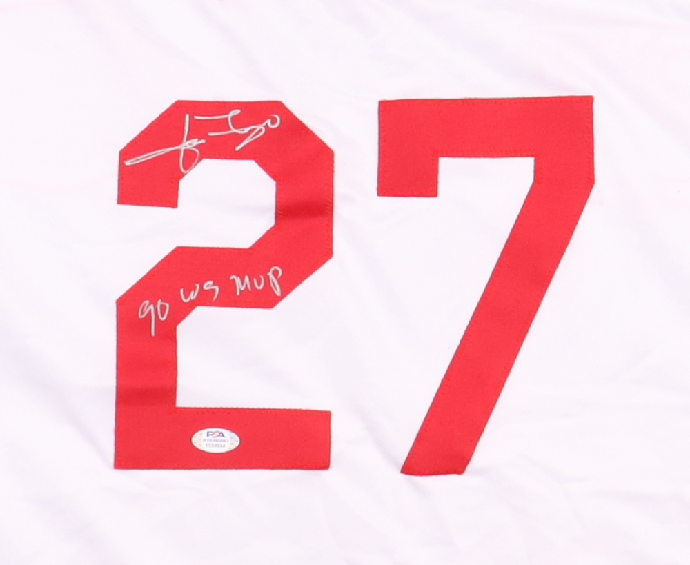 Jose Rijo Signed Cininnati Reds Jersey Inscribed 