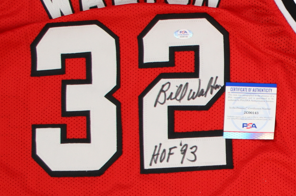 Bill Walton Signed Jersey Inscribed 