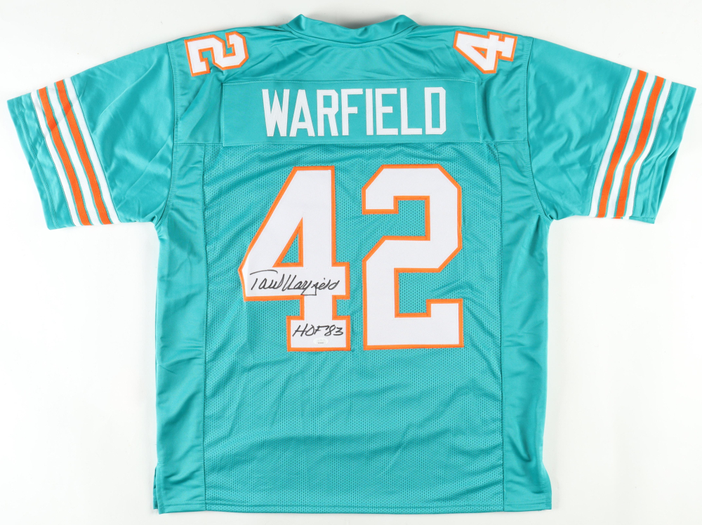 Paul Warfield Signed Miami Dolphins Jersey Inscribed 
