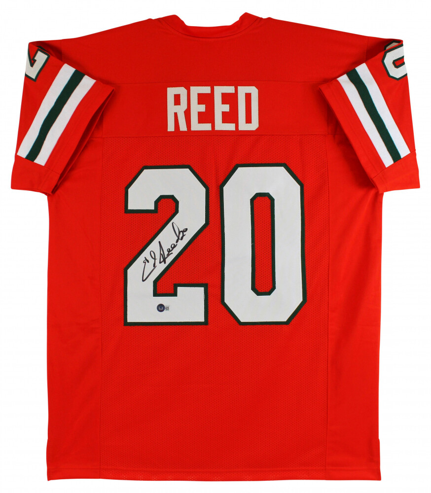 Ed Reed Signed Miami Hurricanes Jersey (Beckett)