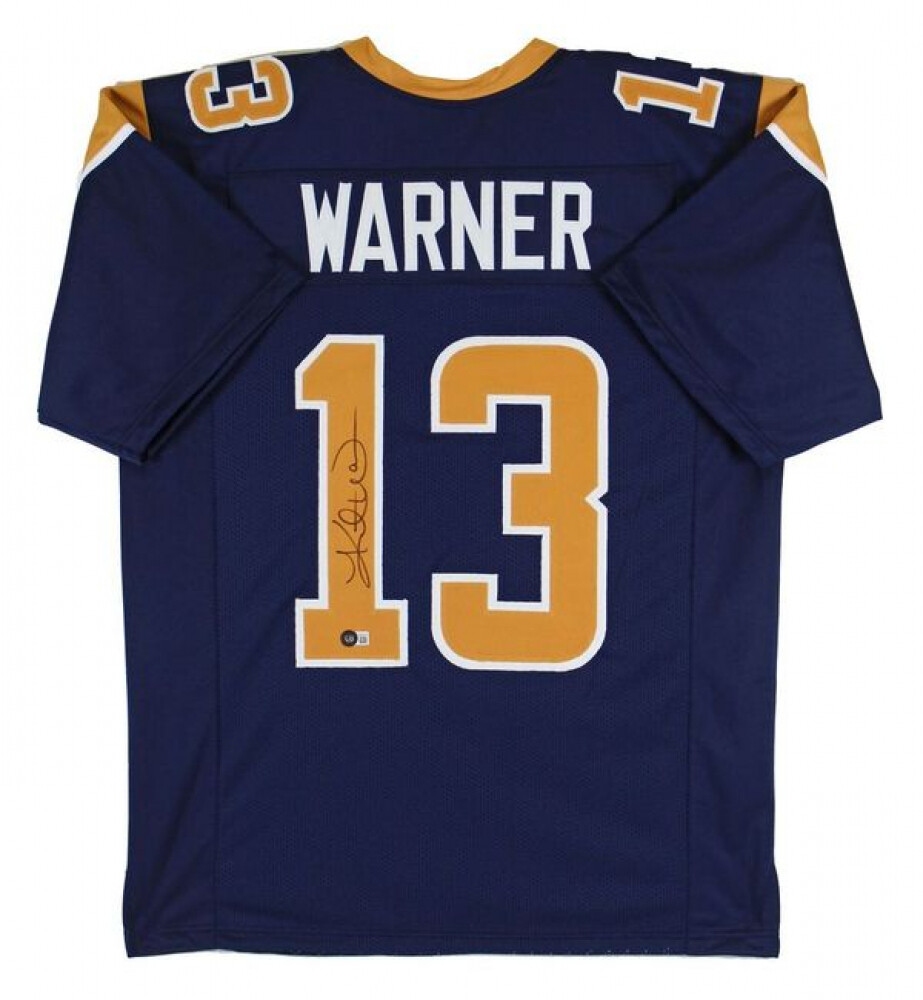 Kurt Warner Signed St Louis Rams Jersey (Beckett)