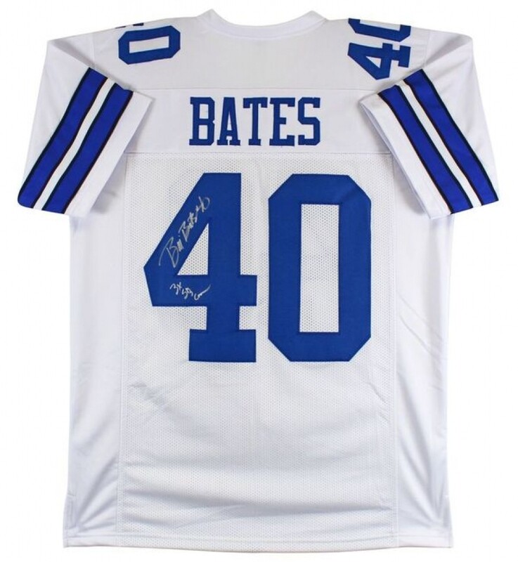 Bill Bates Signed Dallas Cowboys Jersey Inscribed "3x SB Champs" (Beckett)