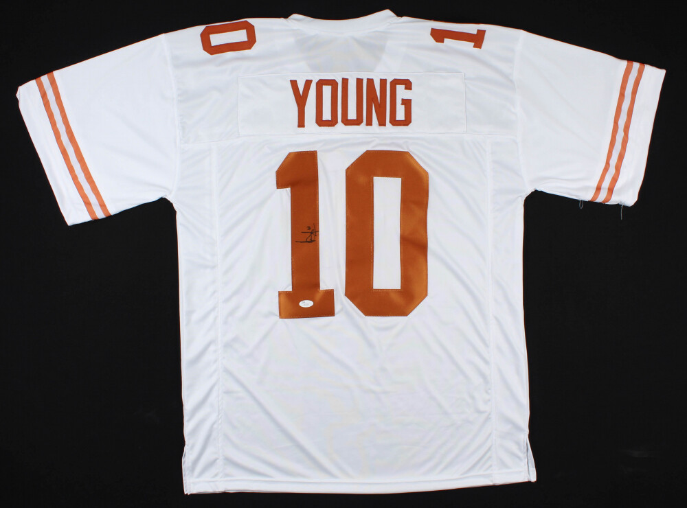 Vince Young Signed Texas Longhorns Jersey (JSA) - White