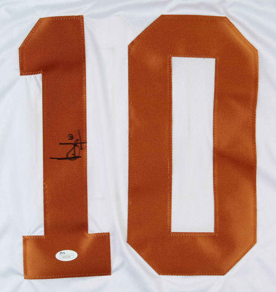 Vince Young Signed Texas Longhorns Jersey (JSA) - White