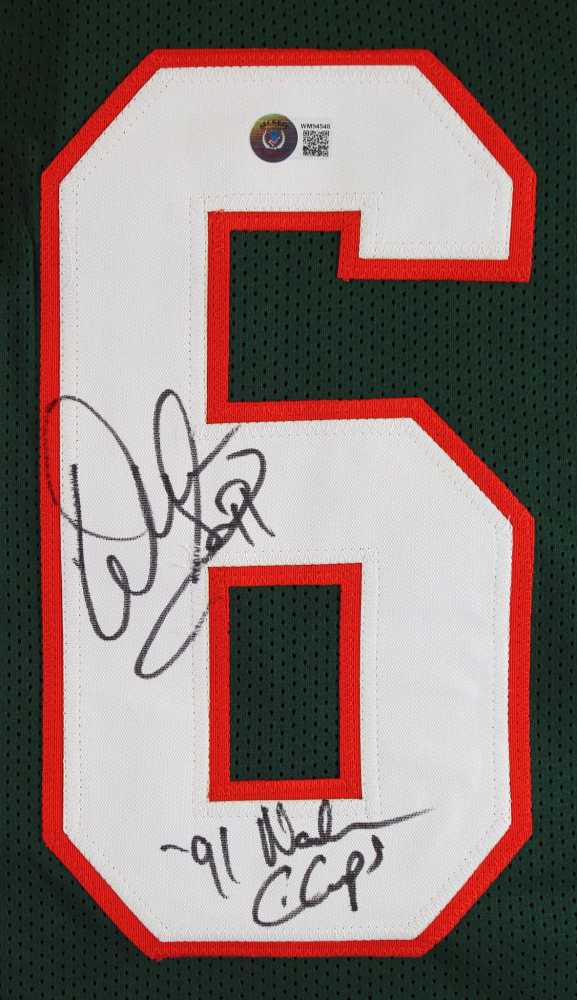 Warren Sapp Signed Miami Hurricanes Jersey Inscribed 