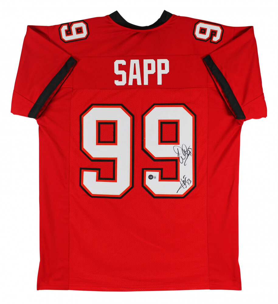 Warren Sapp Signed Tampa Bay Buccaneers Jersey Inscribed "HOF 13" (Beckett)