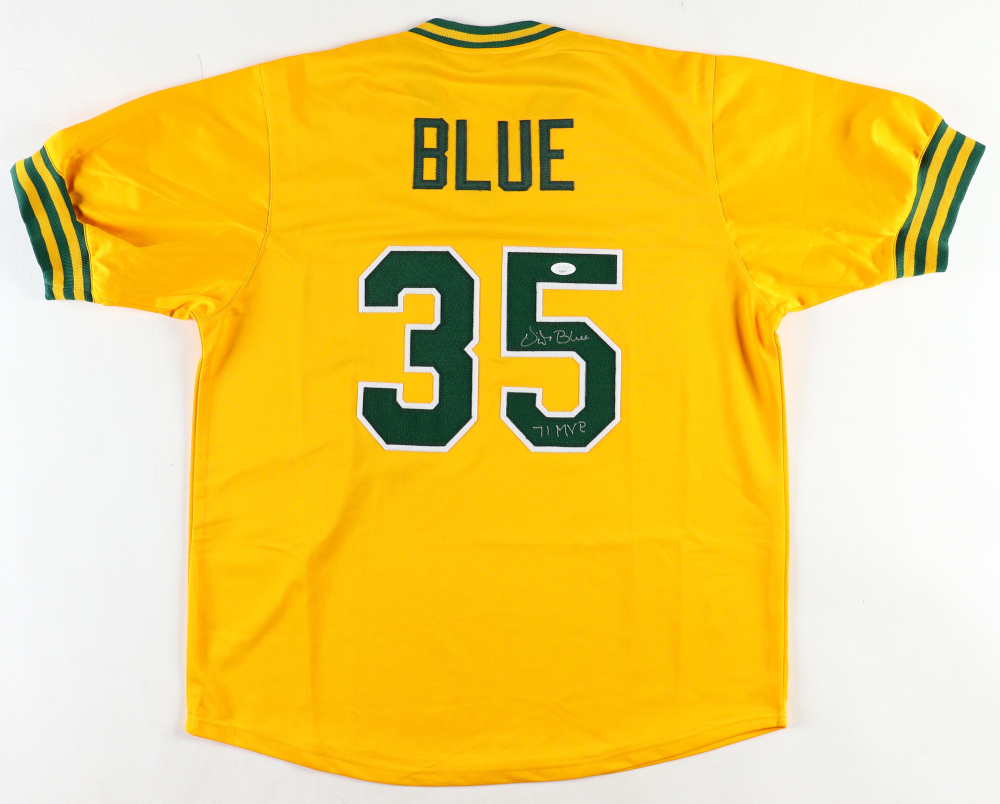 Vida Blue Signed Oakland Athletics Jersey Inscribed 
