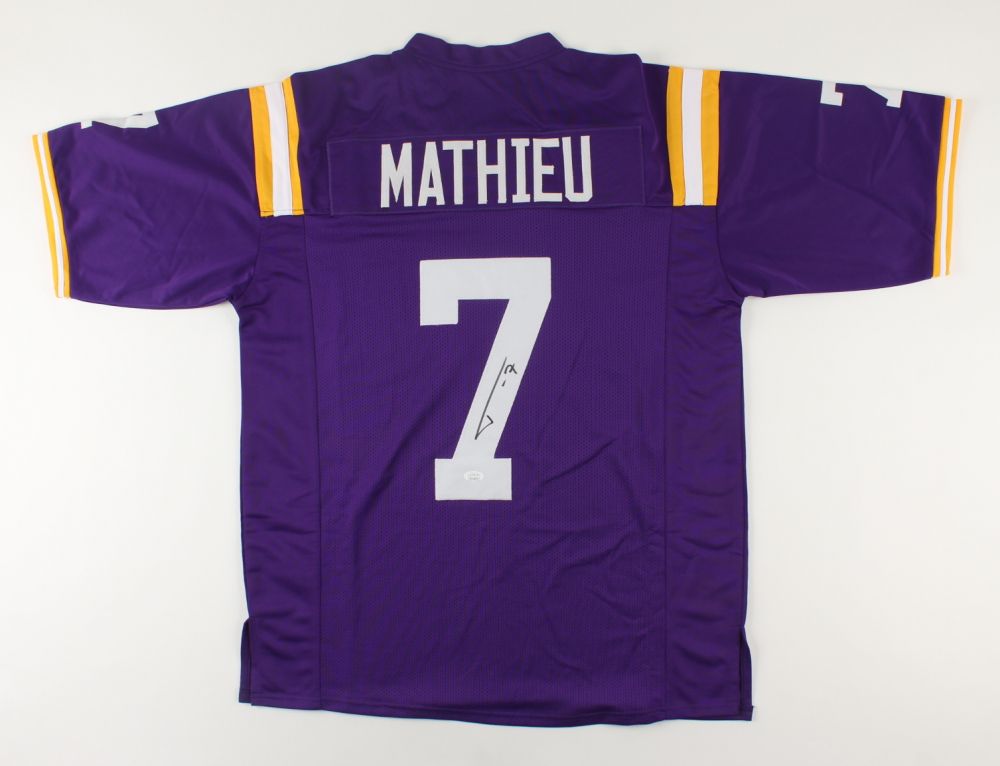 Tyrann Mathieu Signed LSU Tigers Jersey (JSA)
