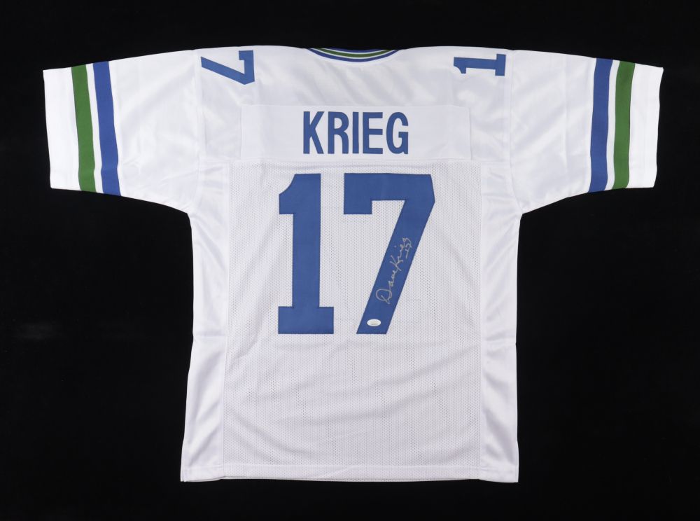 Dave Krieg Signed Seattle Seahawks Jersey (JSA)