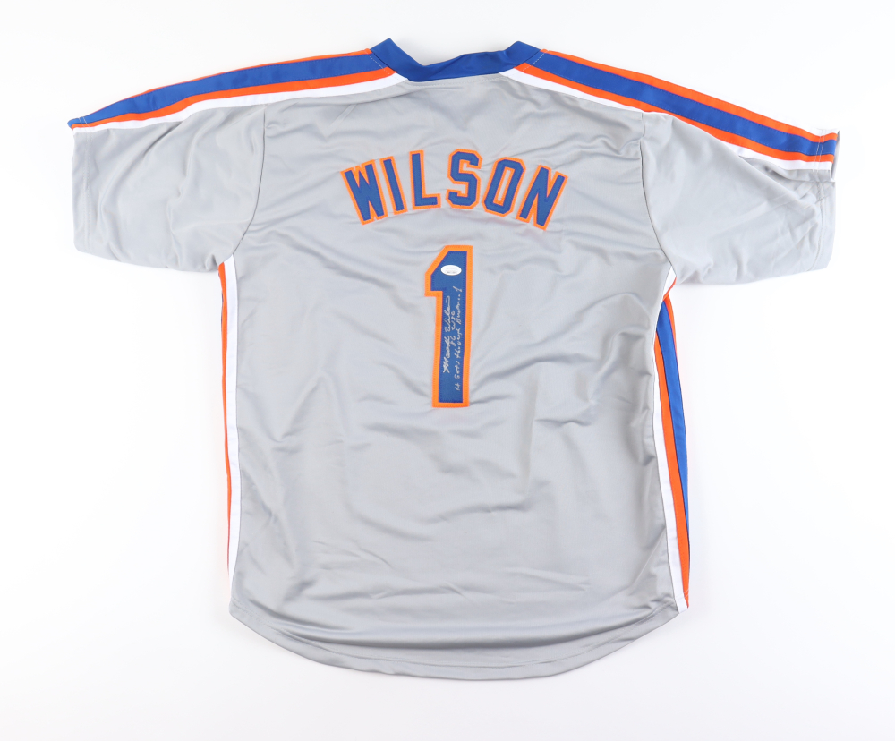 Mookie Wilson Signed New York Mets Jersey Inscribed 