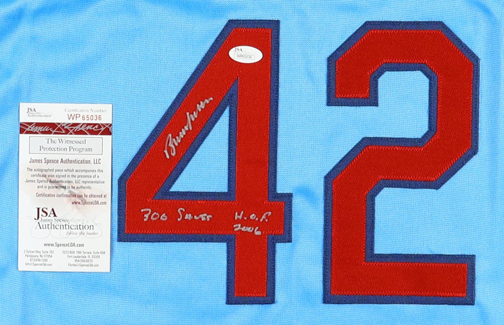 Bruce Sutter Signed St Louis Cardinals Jersey Inscribed 