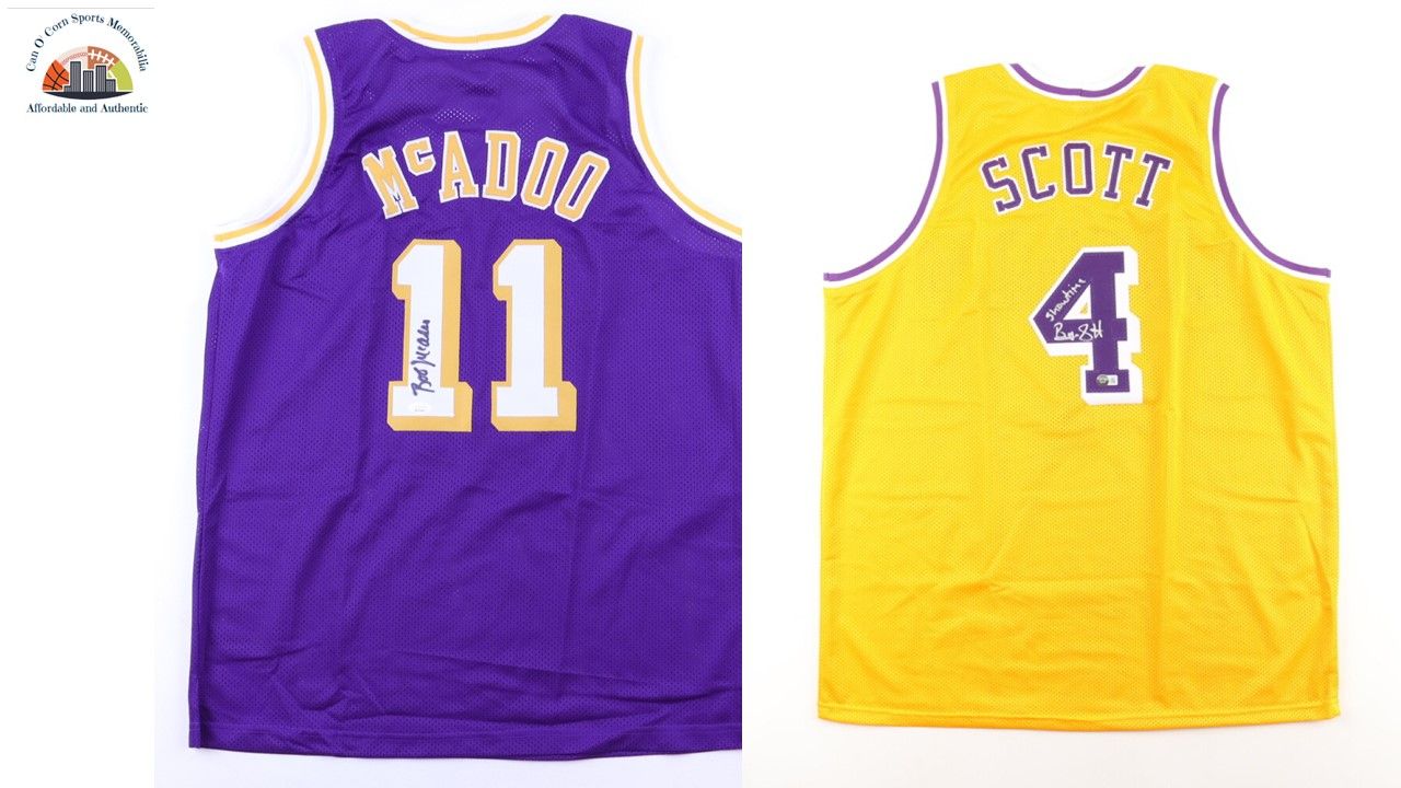 Bob McAdoo Signed Jersey (JSA) 7 Byron Scott Signed Jersey Inscribed "Showtime" (Beckett)