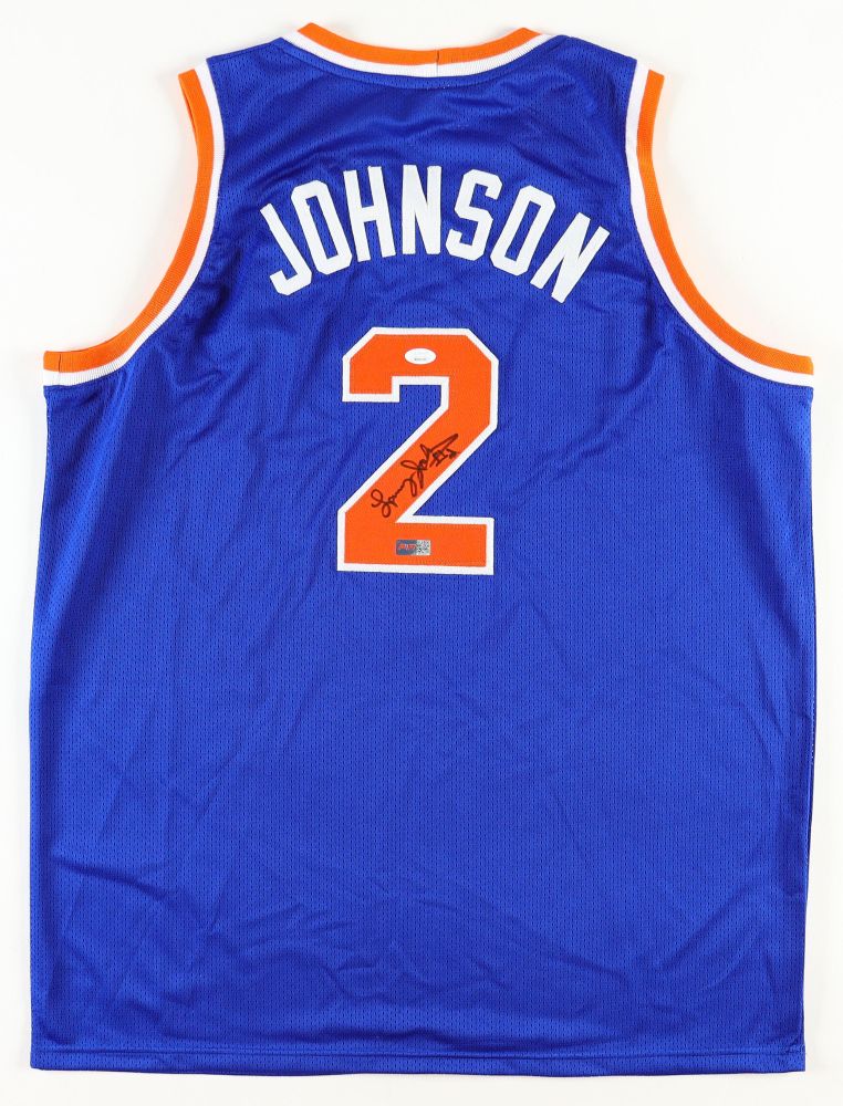 Larry Johnson Signed New York Knicks Jersey (JSA)