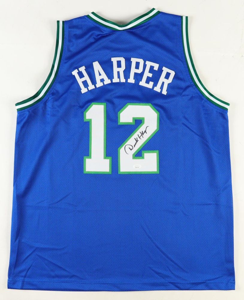 Derek Harper Signed Dallas Mavs Jersey (JSA)