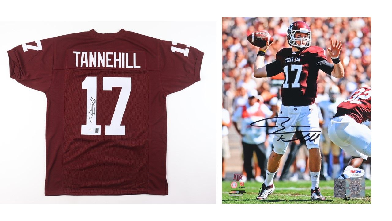 Ryan Tannehill Signed Texas A&M Jersey (JSA & Tannehill) & Ryan Tannehill Signed Texas A&M 8x10 Photo (PSA)