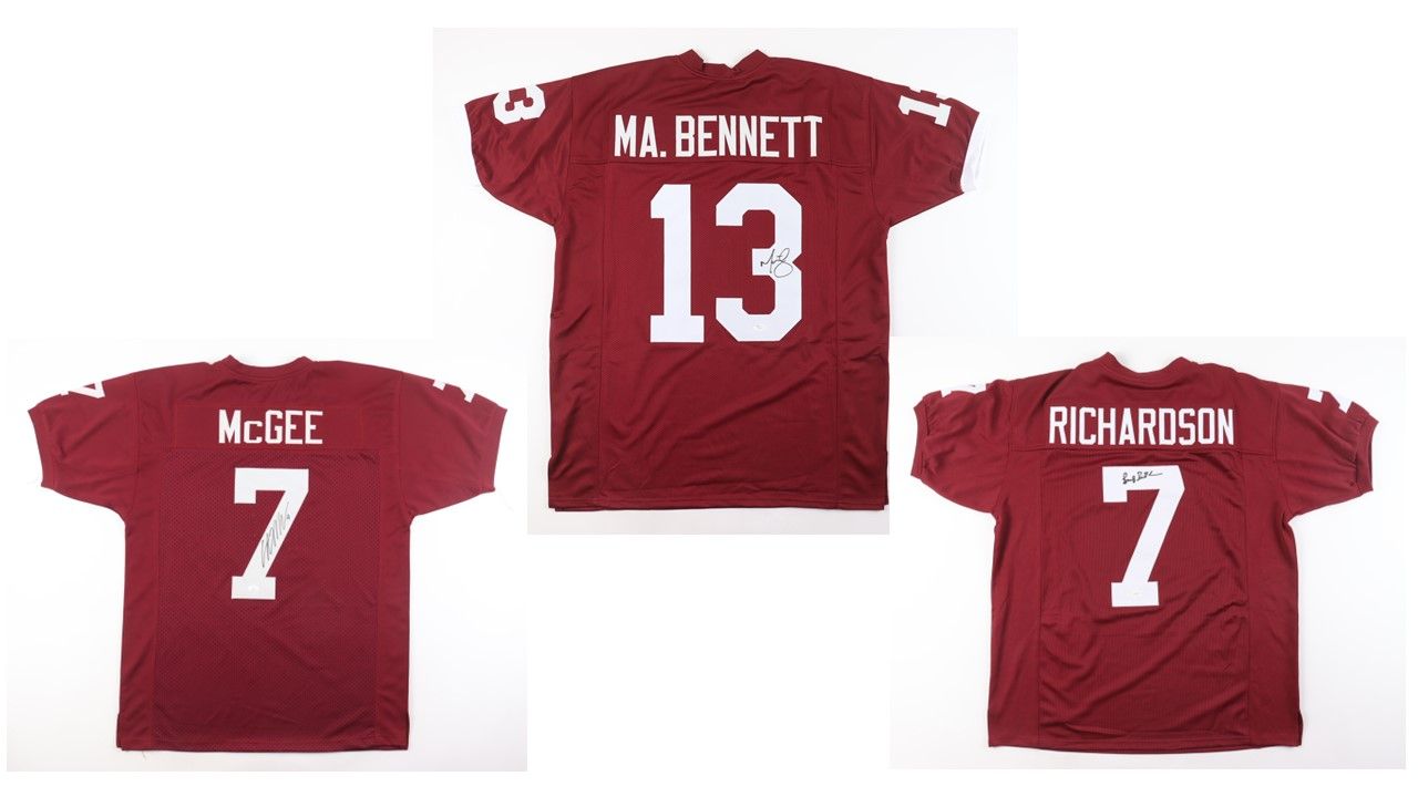 Stephen McGee Signed Texas A&M Jersey (JSA), Bucky Richardson Signed Texas A&M Jersey (JSA), & Martellus Bennett Signed Texas A&M Jersey (JSA)