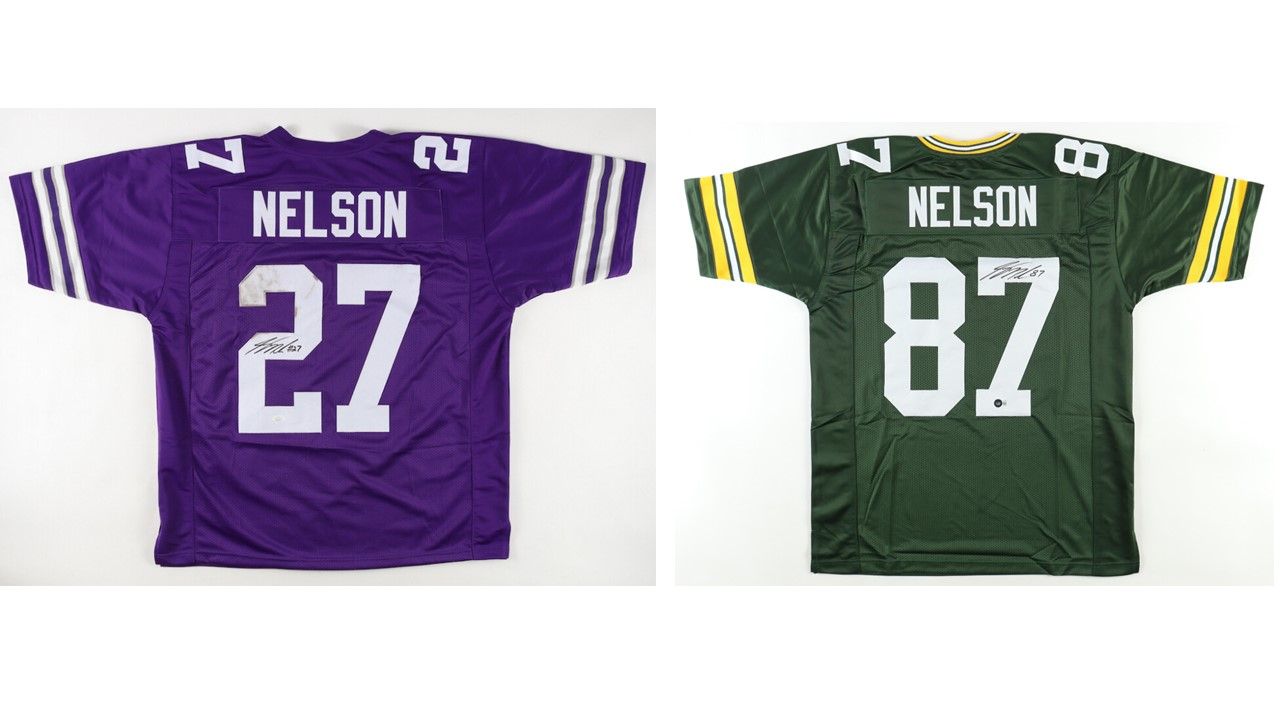 Jordy Nelson Signed Kansas State Wildcats Jersey (JSA) & Jordy Nelson Signed Green Bay Packers Jersey (Beckett)