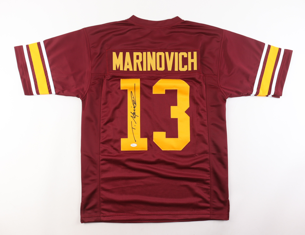 Todd Marinovich Signed USC Trojans Jersey (JSA) & Todd Marinovich Signed Oakland Raiders 8x10 Photo (Beckett)