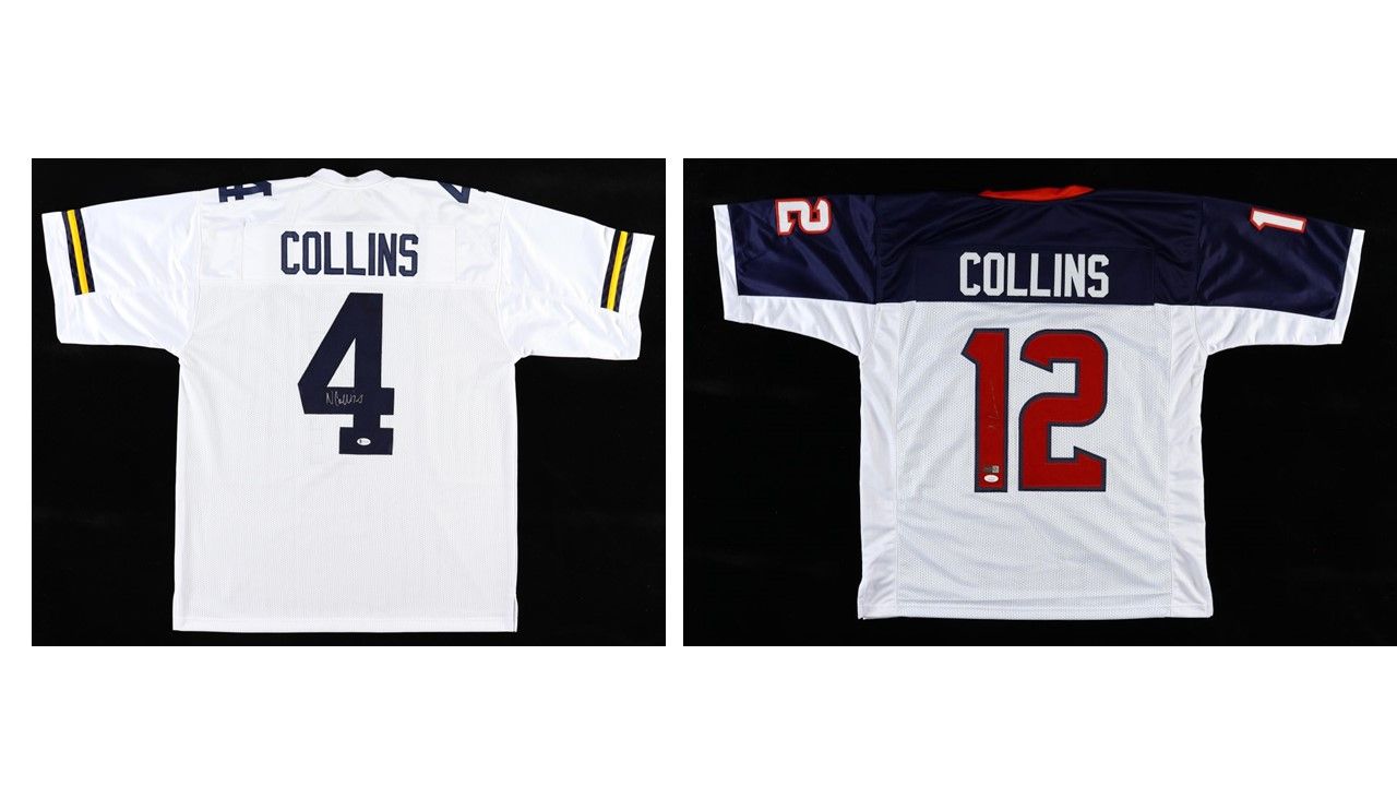 Nico Collins Signed Houston Texans Jersey (JSA) Nico Collins Signed Michigan Wolverines Jersey (Beckett)
