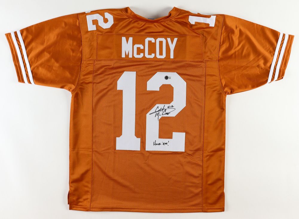 Colt McCoy Signed Texas Longhorns Jersey Inscribed "Hook 'Em!" (Beckett)