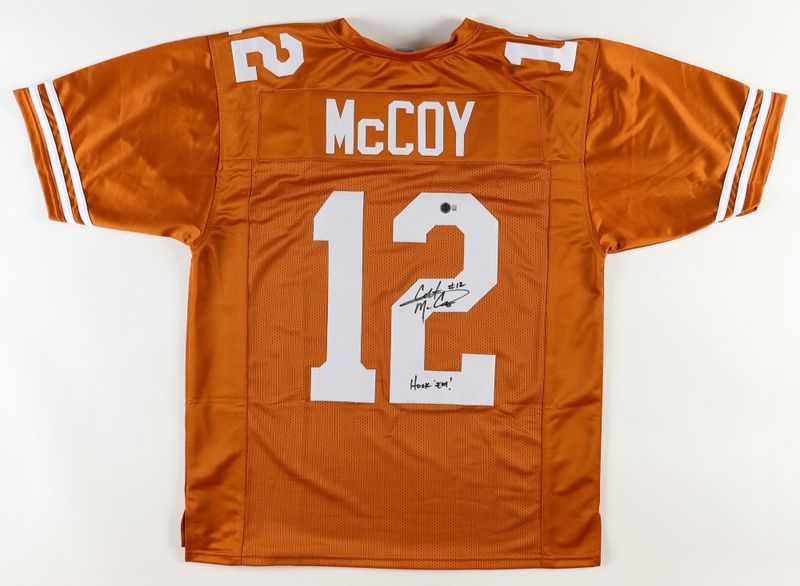 Colt McCoy Signed Texas Longhorns Jersey Inscribed "Hook 'Em!" (Beckett)