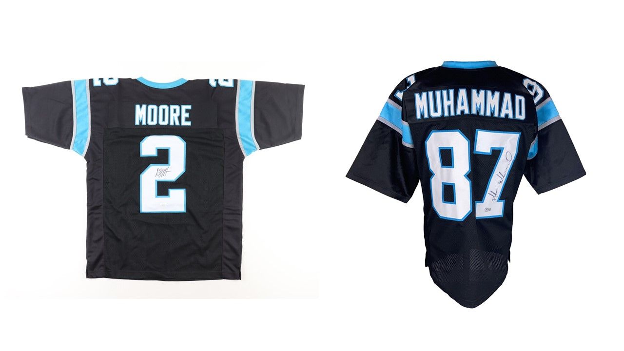 D. J. Moore Signed Carolina Panthers Jersey (JSA) and Muhsin Muhammad Signed Carolina Panthers Jersey (Beckett)