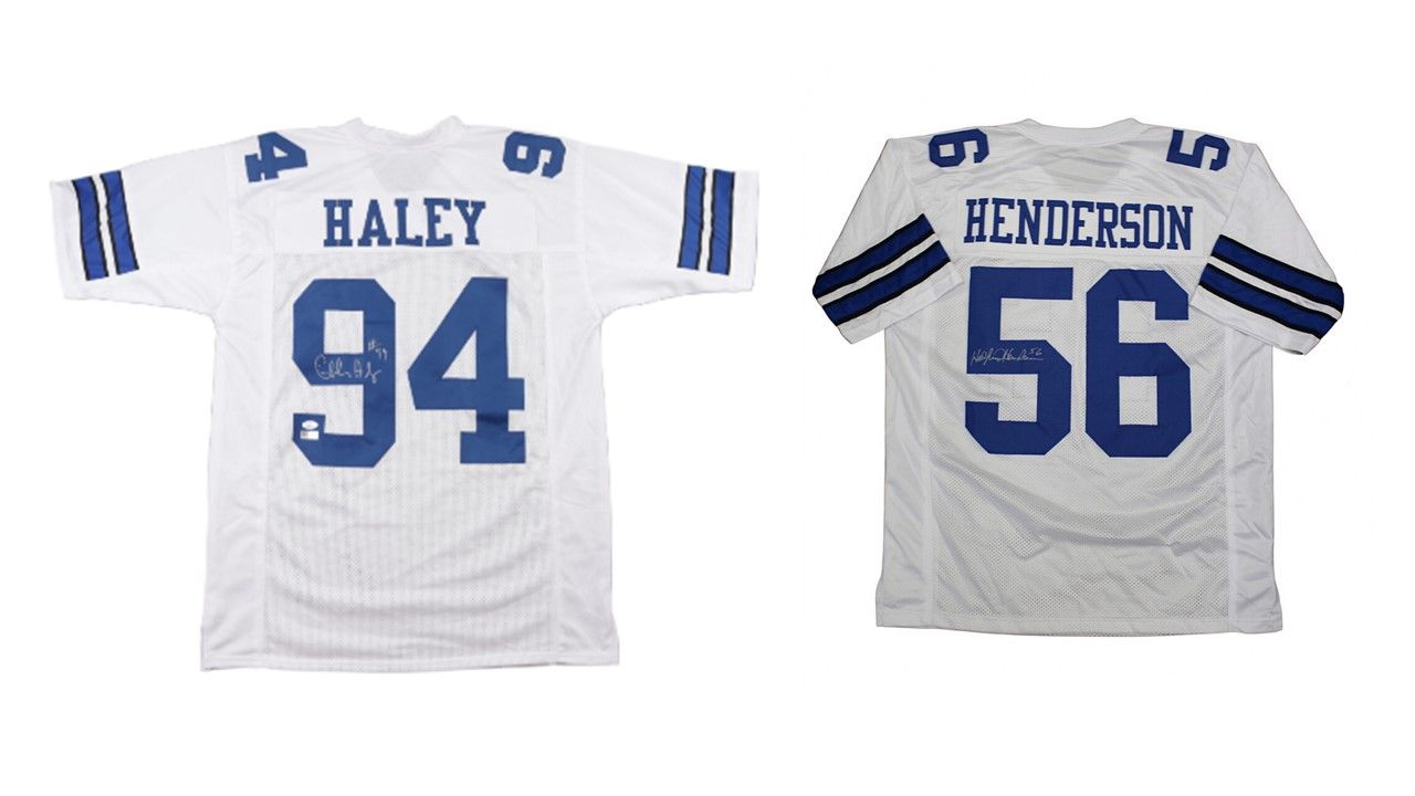 Hollywood Henderson Dallas Cowboys Signed Jersey (JSA) & Charles Haley Signed Dallas Cowboys Jersey (JSA & PIA)