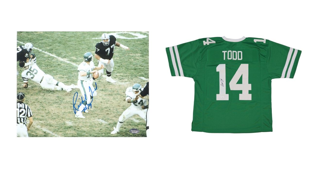 Richard Todd Signed New York Jets Jersey (JSA) & Richard Todd Signed New York Jets 8x10 Photo (Schwartz)