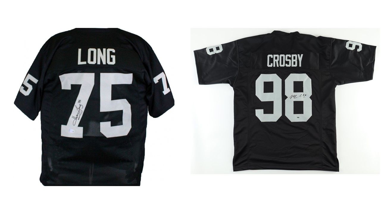 Howie Long Signed Oakland Raiders Jersey (Beckett) & Maxx Crosby Signed Raiders Jersey (OKAuthentics)