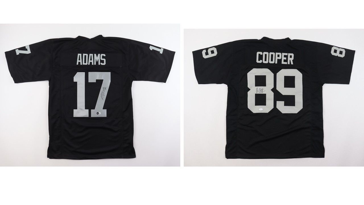 Davante Adams Signed Oakland Raiders Jersey (Beckett) & Amari Cooper Signed Oakland Raiders Jersey (JSA)