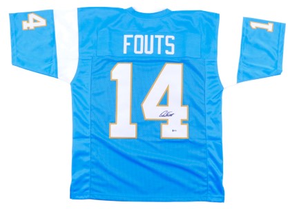 Dan Fouts Signed San Diego Chargers Jersey (Beckett), Doug Flutie Signed San Diego Chargers Speed Mini Helmet (Beckett), & Kellen Winslow Signed San Diego Chargers Jersey Inscribed 