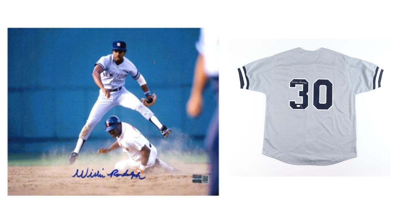 Willie Randolph Signed New York Yankees Jersey (JSA) & Willie Randolph Signed New York Yankees 8x10 Photo (CX by Steiner)