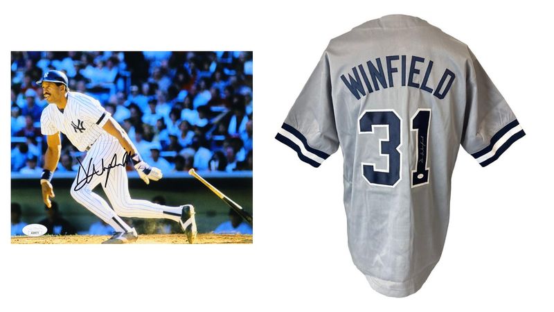 Dave Winfield Signed New York Yankees Jersey (JSA) & Dave Winfield Signed New York Yankees 8x10 Photo (JSA)