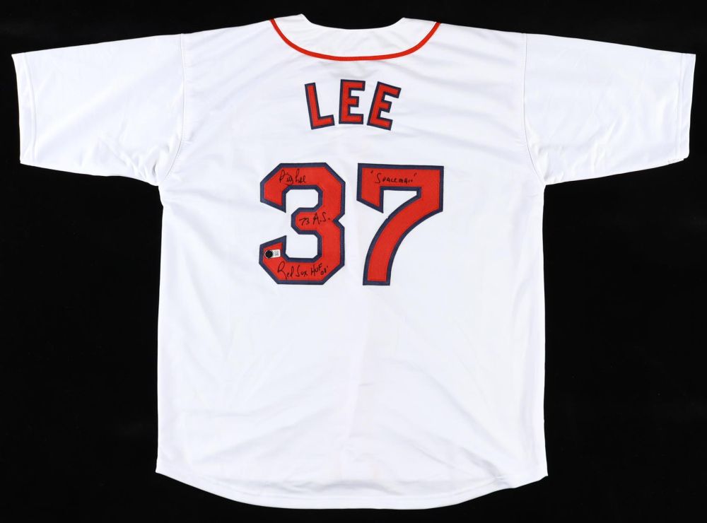 Bill "Space Man" Lee Signed Boston Red Sox Jersey Inscribed "Space Man", "73 A.S." & "Red Sox HOF 08" (Beckett)