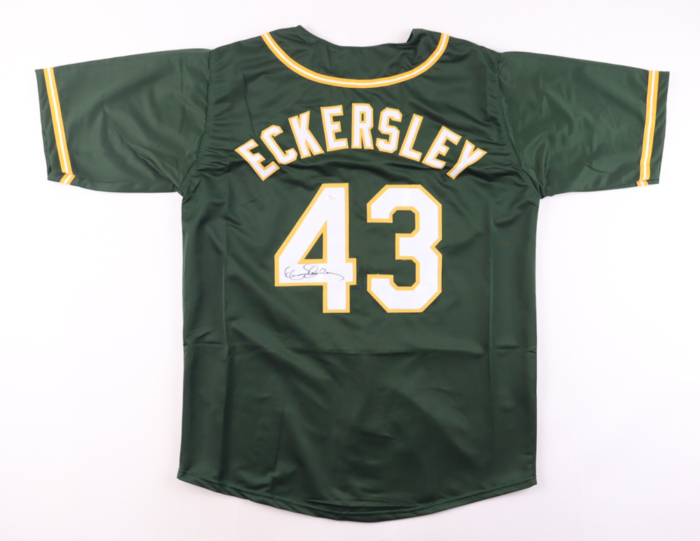 Dennis Eckersley Signed Oakland Athletics Jersey (JSA) & Dennis Eckersley Signed Oakland Athletics 11x14 Photo (PSA)