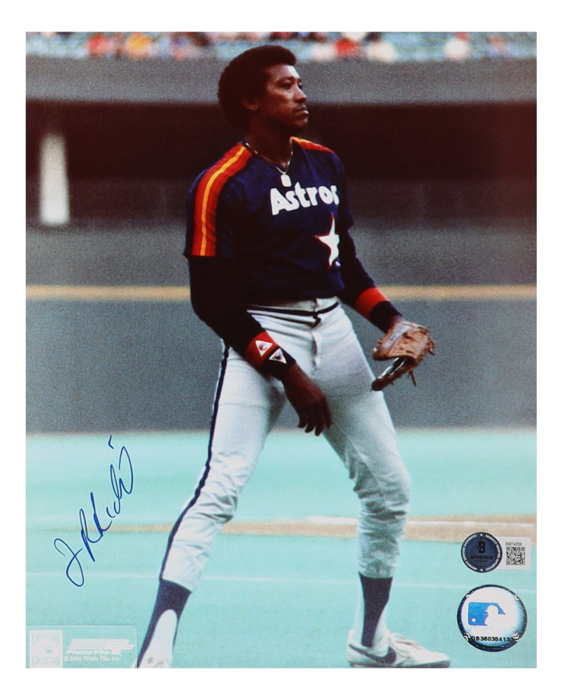 J. R. Richard Signed Houston Astros 8x10 Photo (Beckett) & Doug Drabek Signed Houston Astros Jersey (PSA)