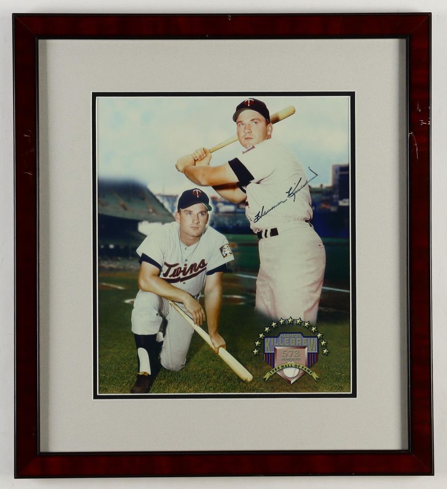 Harmon Killebrew Signed Minnesota Twins 19x21 Custom Framed Photo Display (Beckett)