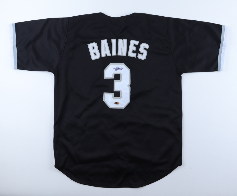 Harold Baines Signed Chicago White Sox Jersey (MAB), Eloy Jimenez Signed Chicago White Sox Jersey (JSA), & Magglio Ordonez Signed Chicago White Sox 8x10 Photo (Beckett)