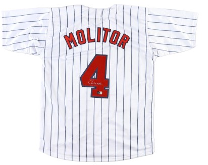 Paul Molitor Signed Minnesota Twins Jersey (Beckett), Paul Molitor Signed Toronto Blue Jays Souvenir Replica Batting Helmet (Schwartz), & Paul Molitor Signed Milwaukee Brewers Jersey (JSA)
