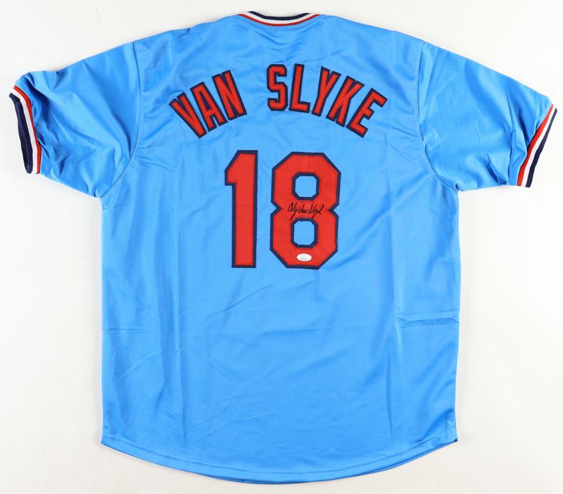 Andy Van Slyke Signed St Louis Cardinals Jersey (JSA)