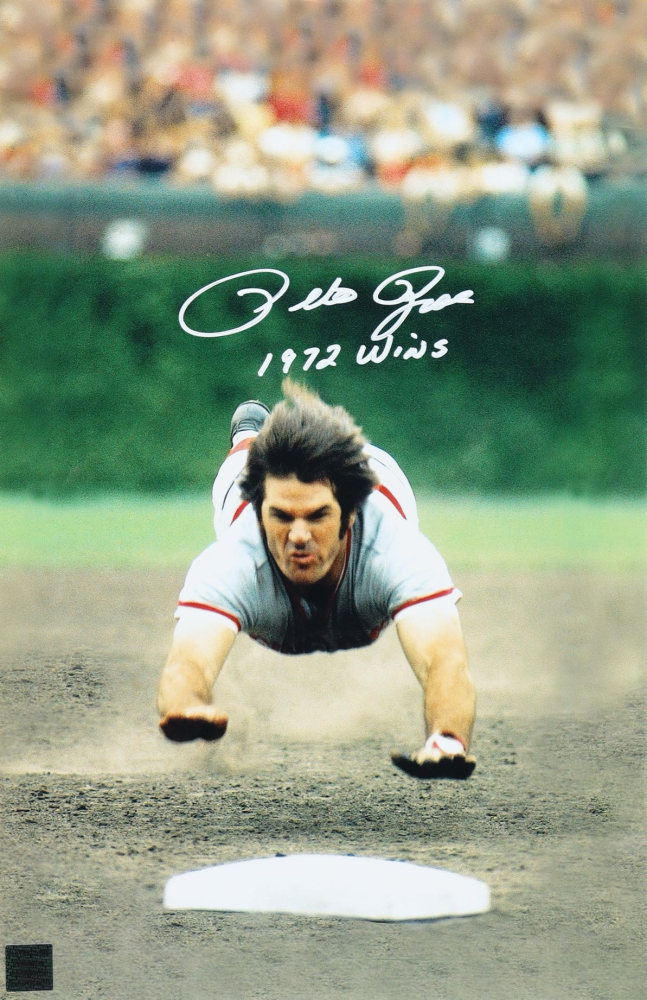 Pete Rose Signed Cincinnati Reds Jersey (JSA) & Pete Rose Signed Reds 11x17 Photo Inscribed 
