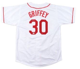 Ken Griffey Sr. Signed Cincinnati Reds Jersey (JSA) & George Foster Signed Cincinnati Reds 8x10 Photo (JSA)