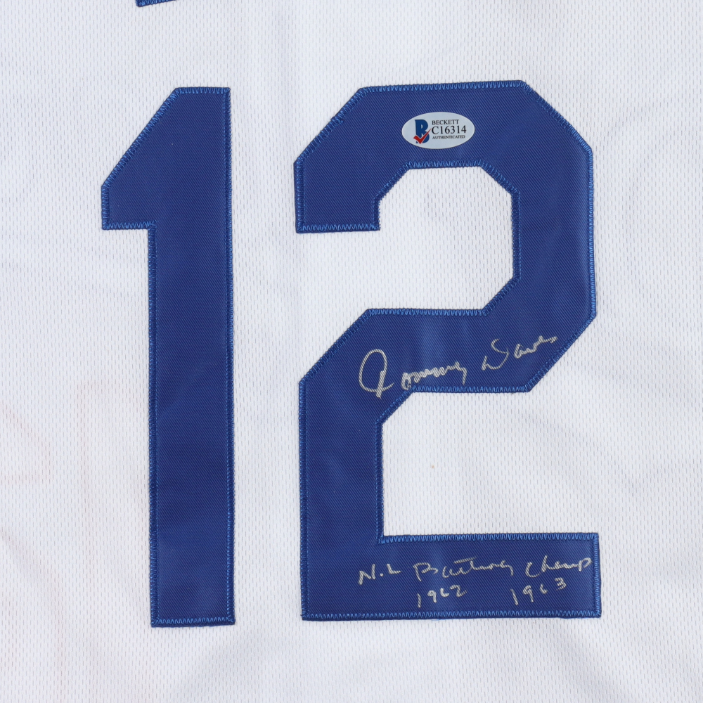 Tommy Davis Signed Los Angeles Dodgers Jersey Inscribed