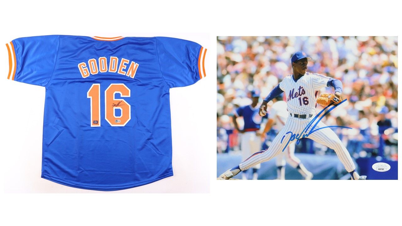 Doc Gooden Signed New York Mets Jersey (Beckett & Prova) & Dwight "Doc" Gooden Signed New York Mets 8x10 Photo (JSA)