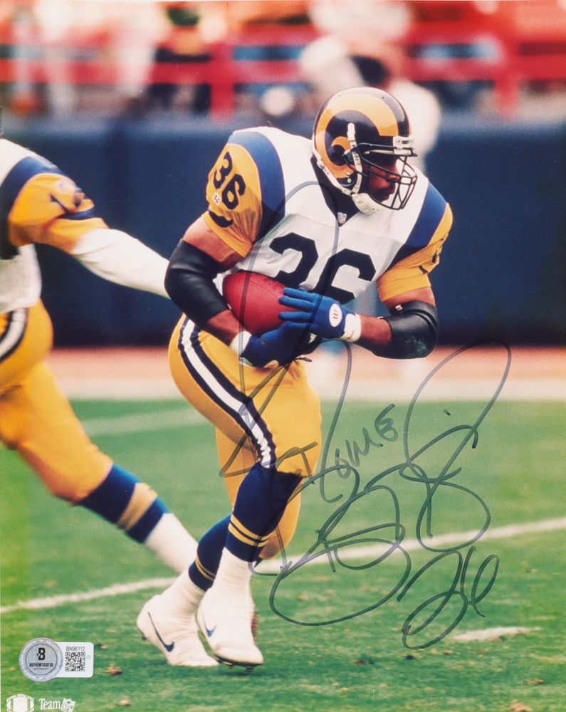 Jerome Bettis Signed Los Angeles Rams 8x10 Photo (Beckett)