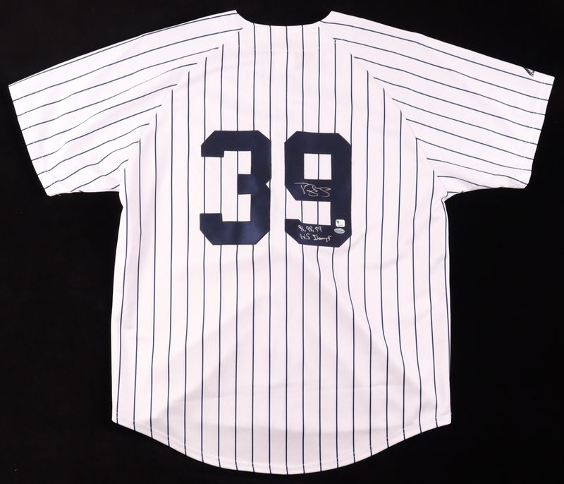 Darryl Strawberry Signed New York Yankees Jersey Inscribed "96, 98, 99 W.S. Champs" (Strawberry)