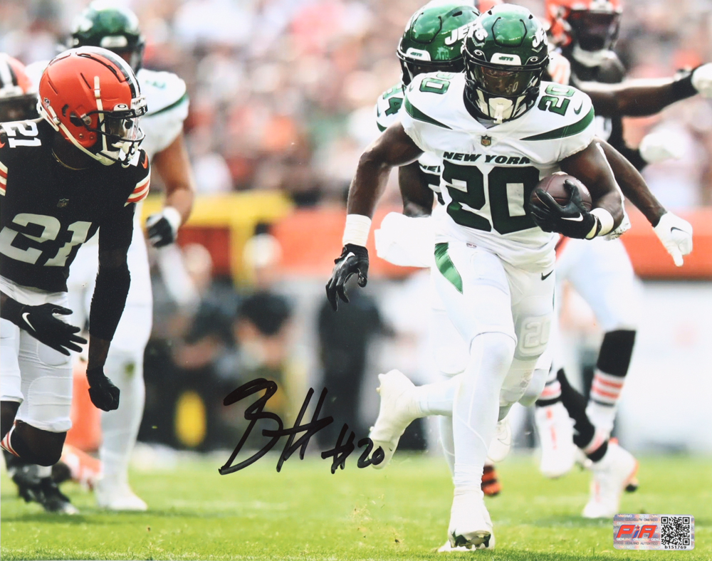 Breece Hall Signed New York Jets Jersey (JSA & PIA) & Breece Hall Signed New York Jets 8x10 Photo (PIA)