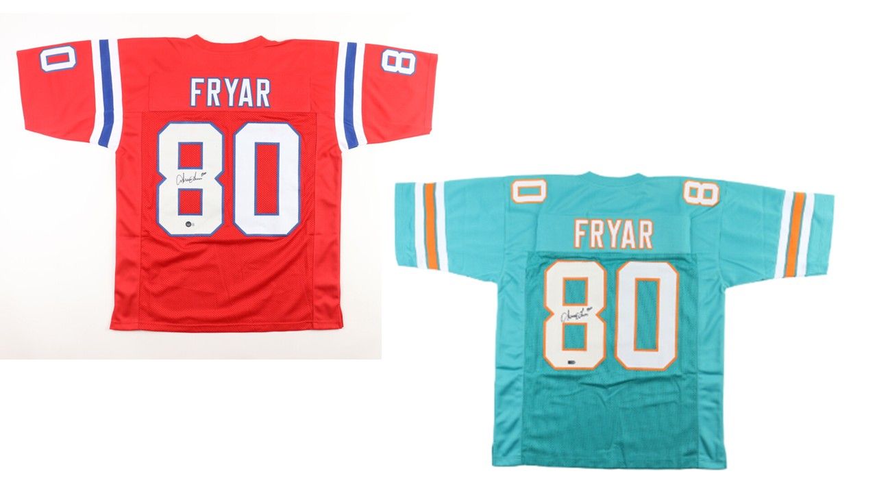 Irving Fryar Signed Miami Dolphins Jersey (AIV) and Irving Fryar Signed New England Patriots Jersey (Beckett)