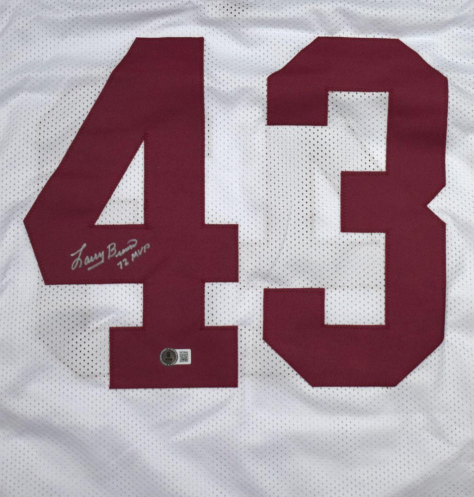 Larry Brown Signed Washington Redskins Jersey Inscribed
